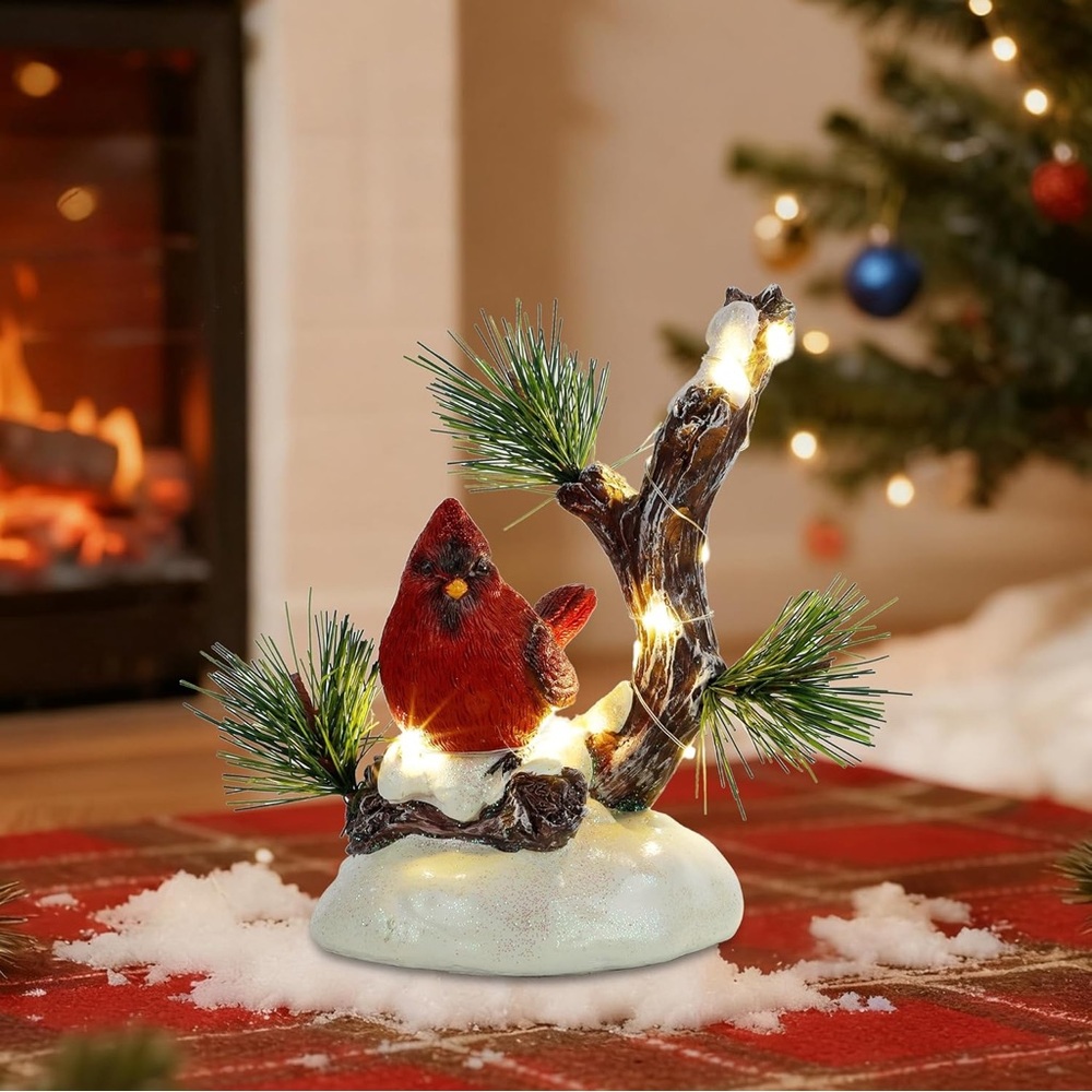 Resin Cardinal LED Décor - Picture 4 of 8